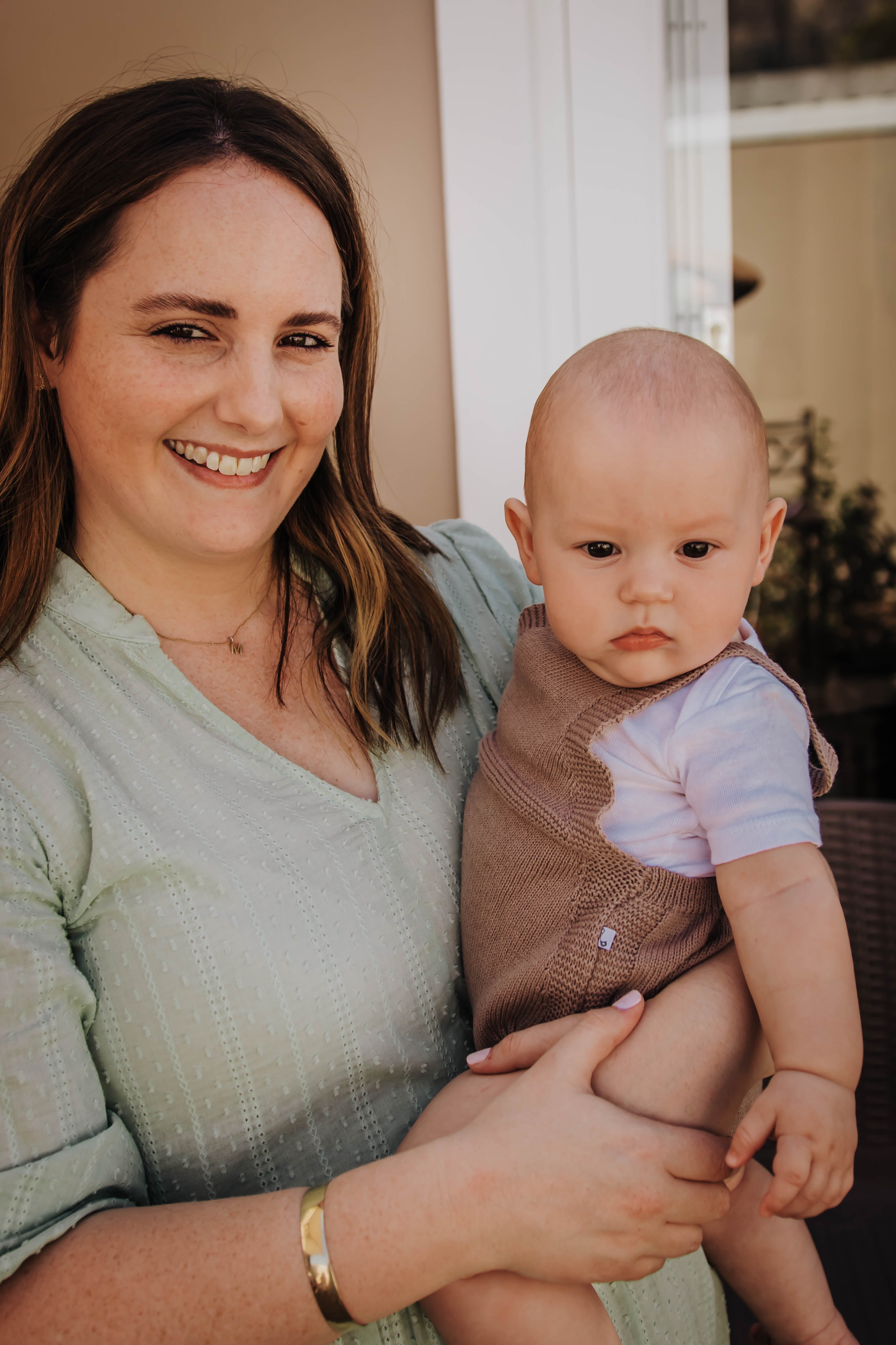 Sarah, the owner of Messy Magic, and her son, Max.